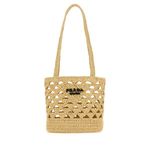 Prada v_ fB[X g[gobO 1BG4942M2TF0018 Straw handbag Beige o Tan onesize yE֐ōz