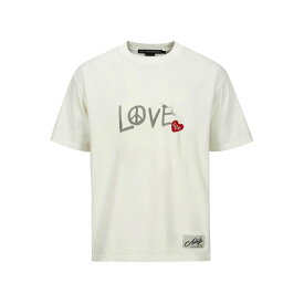 アンダーソン ベル Andersson Bell Ecru Cotton Jersey Love T-Shirt ATB1252UECR Men Tシャツ・カットソー White S M XL L 【送料無料・関税込】