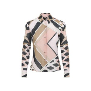 Emilio Pucci �G�~���I�v�b�` ���f�B�[�X �V���c�E�u���E�X 6HRJ266H840015 'Vivara' shirt Pink IT40 IT42 IT44 IT46 IT48 40 42 44 �y���������E�֐ō��z