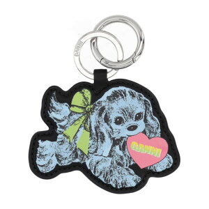 GANNI �K�j�[ ���f�B�[�X �L�[�����O�E�L�[�P�[�X A7059646 KEYCHAIN DOG AZURE onesize �y���������E�֐ō��z