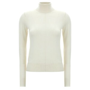 Chloe �N���G ���f�B�[�X �j�b�g�E�Z�[�^�[�E�J�[�f�B�K�� CHC24AMP03660107 Logo embroidery turtleneck sweater White L M S �y���������E�֐ō��z