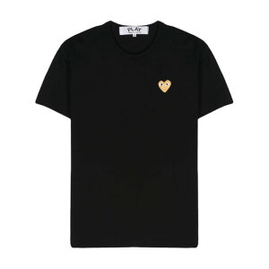 PLAY Comme Des Garcons �v���C �R���f�M�����\�� �����Y T�V���c�E�J�b�g�\�[ P1T216BLACK GOLD HEART COTTON T-SHIRT BLACK S M L XL �y���������E�֐ō��z