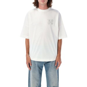 Palm Angels �p�[���G���W�F���X �����Y T�V���c�E�J�b�g�\�[ PMAA002F24JER0010303 Palm Angels T-shirts and Polos Beige Light and natural 2XL M S L XS �y���������E�֐ō��z