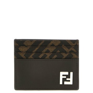 FENDI �t�F���f�B �����Y ���z�E�J�[�h�P�[�X 7M0164AFF2F1Q1C 'Squared FF' card holder Brown onesize IT0 �y���������E�֐ō��z