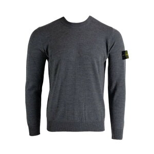 STONE ISLAND �X�g�[���A�C�����h �����Y �j�b�g�E�Z�[�^�[�E�J�[�f�B�K�� K2S155100071S00C4V0M67 LIGHTWEIGHT WOOL CREW NECK PULLOVER V0M67 MELANGE DK GREY L M S XL 2XL �y���������E�֐ō��z