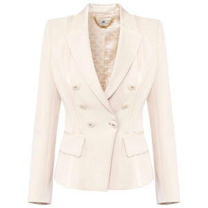 yyVC[OXӍՍő80%OFF+P2{~zElisabetta Franchi GUxb^ tL fB[X uU[EWPbg GI14251E2193 Elisabetta Franchi Jackets Cream Light and natural 46 42 44 38 40 yE֐