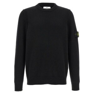 STONE ISLAND Xg[ACh Y jbgEZ[^[EJ[fBK K2S155100072S00A3V0029 Logo badge sweater Black L M XL S 2XL 3XL 4XL 5XL XS 2XS yE֐ōz
