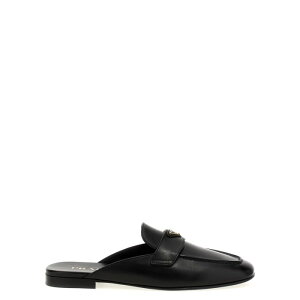 Prada �v���_ ���f�B�[�X �t���b�g�V���[�Y 1D766NF010070F0002 Leather sabots Black IT36 IT361/2 IT37 IT371/2 IT38 IT381/2 IT39 IT40 IT41 36 41 36.5 37 37.5 38 38.5 39 40 �y���������E�֐ō��z