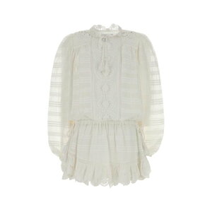 Isabel Marant Etoile �C�U�x�� �}���� �G�g���[�� ���f�B�[�X �����s�[�X�E�h���X�E�I�[���C������ RO0952FAD1J05E20WH White cotton Preya mini dress White 34 36 38 40 �y���������E�֐ō��z