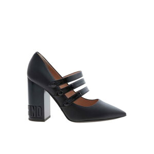 MOSCHINO ���X�L�[�m ���f�B�[�X �p���v�X�E�n�C�q�[�� MA1018AC0BMF100B Branded heel pointed toe pumps in black Black 37 38 40 �y���������E�֐ō��z