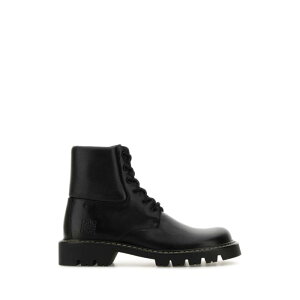 LOEWE ���G�x �����Y �u�[�c M816285XBSBLACK Black leather Sierra ankle boots Black 40 41 42 43 44 45 �y���������E�֐ō��z