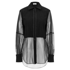 Brunello Cucinelli �u���l���E�N�`�l�� ���f�B�[�X �V���c�E�u���E�X M0091MQ406C101 'Shiny Trims' shirt Black M S XS L XL 2XL �y���������E�֐ō��z