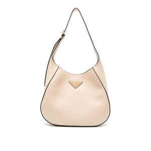 Prada �v���_ ���f�B�[�X �n���h�o�b�O�E�V�����_�[�o�b�O 1BC196VOOO2AIXF03MV Triangle-logo leather shoulder bag White onesize �y���������E�֐ō��z