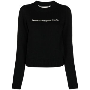 Palm Angels p[GWFX fB[X jbgEZ[^[EJ[fBK PWHE051F23KNI0021001 Palm Angels Sweaters Black Blacks and greys M S L yE֐ōz