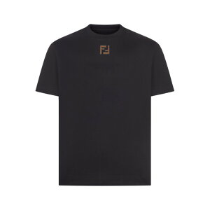 FENDI �t�F���f�B �����Y T�V���c�E�J�b�g�\�[ FY0936AW0RF1UL6 BLACK COTTON T-SHIRT Black L M S XL 2XL 3XL �y���������E�֐ō��z