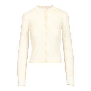 Max Mara Studio �}�b�N�X�}�[�� �X�e���f�B�I ���f�B�[�X �j�b�g�E�Z�[�^�[�E�J�[�f�B�K�� 2616341015600031001 Ribbed cardigan White 3XL 4XL 5XL L M S XL XS 2XL 2XS �y���������E�֐ō��z
