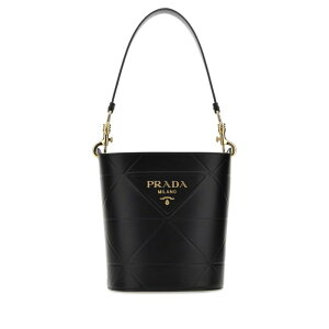 Prada �v���_ ���f�B�[�X �n���h�o�b�O�E�V�����_�[�o�b�O 1BE048VMCOASKF0002 Black leather bucket bag Black onesize �y���������E�֐ō��z