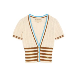 Valentino Garavani ���@�����e�B�m ���f�B�[�X �j�b�g�E�Z�[�^�[�E�J�[�f�B�K�� 8B3KA13VA3LR0R Valentino Garavani Sweaters Beige Light and natural S XS �y���������E�֐ō��z