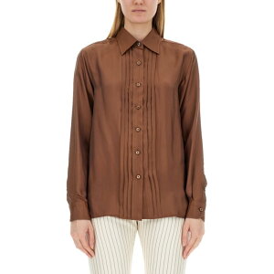 TOM FORD �g���t�H�[�h ���f�B�[�X �V���c�E�u���E�X CA3254FAX1134KB561 TWILL SHIRT BROWN 40 38 �y���������E�֐ō��z