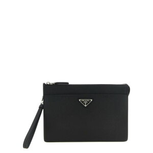 Prada �v���_ �����Y �N���b�`�o�b�O�E�|�[�` 2VF032VOOI9Z2F0002 Pouch Saffiano Black onesize �y���������E�֐ō��z