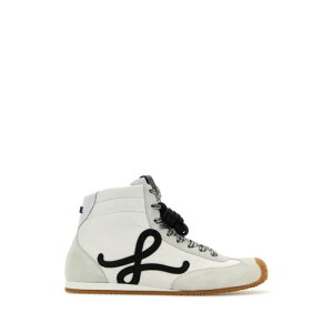 LOEWE ���G�x ���f�B�[�X �X�j�[�J�[ LBR2282X18WHITEBLACK White nylon and suede Ballet Runner 2.0 sneakers White 35 36 37 38 39 40 41 �y���������E�֐ō��z