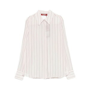 Max Mara Studio �}�b�N�X�}�[�� �X�e���f�B�I ���f�B�[�X �V���c�E�u���E�X MSTFLIRT092001 Shirt Max Mara Studio WHITE/PINK IT38 IT40 IT42 IT44 IT46 �y���������E�֐ō��z