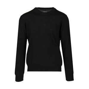 MM6 Maison Margiela GGVbNX Y jbgEZ[^[EJ[fBK SH0HL0032M13133900 Crewneck sweater with patches Black L XL 2XL 3XL 4XL 5XL M S XS 2XS yE֐ōz
