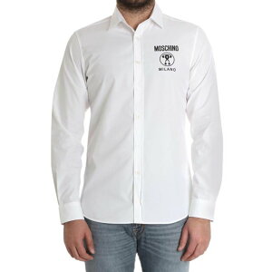 MOSCHINO ���X�L�[�m �����Y �V���c�E�u���E�X 02182383001 Moschino shirt White 38 39 42 �y���������E�֐ō��z