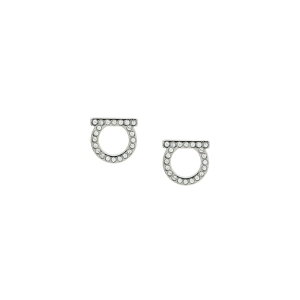 FERRAGAMO tFK fB[X sAXECO 7601220696574CRYSTALPALLADIO GANCINI CRYSTALS EARRINGS - L CRYSTAL/PALLADIO onesize yE֐ōz