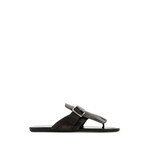 Prada �v���_ ���f�B�[�X �T���_�� 1Y961NFA005070F0003 Dark brown leather Shuffle thong slippers Brown 36 36.5 37 37.5 38 38.5 39 39.5 40 41 �y���������E�֐ō��z