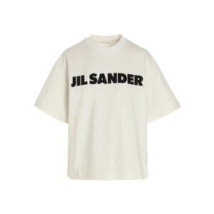 Jil Sander �W���T���_�[ ���f�B�[�X T�V���c�E�J�b�g�\�[ J02GC0001J45148102 Logo print T-shirt White/Black XS M S L �y���������E�֐ō��z