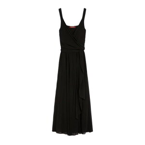 Max Mara Studio �}�b�N�X�}�[�� �X�e���f�B�I ���f�B�[�X �����s�[�X�E�h���X�E�I�[���C������ 252662601165E15 Curacao Black L S �y���������E�֐ō��z