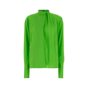 TOM FORD �g���t�H�[�h ���f�B�[�X �V���c�E�u���E�X CA3319FAX1507FG362 Fluo green georgette blouse Green 38 40 �y���������E�֐ō��z