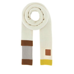 LOEWE ���G�x ���f�B�[�X �X�J�[�t�E�}�t���[ FSA8S3SK01MUSTARDBRONZE Two-tone wool scarf Multicoloured onesize �y���������E�֐ō��z