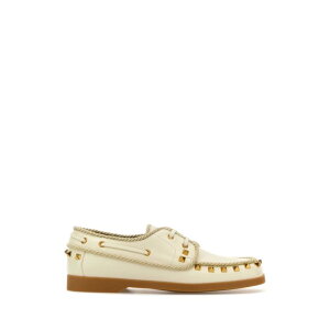 Valentino Garavani ���@�����e�B�m ���f�B�[�X ���[�t�@�[ 6W2S0LR5TKZ098 Ivory leather lace-up shoes White 36 37 37.5 38 38.5 39 40 41 �y���������E�֐ō��z