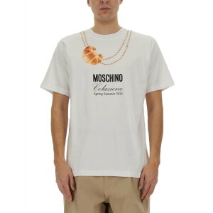 MOSCHINO ���X�L�[�m �����Y T�V���c�E�J�b�g�\�[ 070702411001 BREAKFAST T-SHIRT WHITE XL L M S 48 52 50 46 �y���������E�֐ō��z