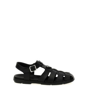 Prada �v���_ �����Y �T���_�� 2X3119FD0013LKKF0002 Logo rubber sandals Black 6.5 7 5.5 6 8.5 9 7.5 10 5 11 12 8 �y���������E�֐ō��z