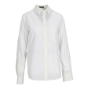 Ann Demeulemeester �A���h�D�������X�e�[�� ���f�B�[�X �V���c�E�u���E�X B0011355FA555001 Betty Fitted Shirt Cotton Popeline White 40 38 42 �y���������E�֐ō��z