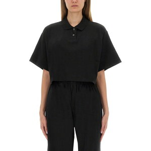 alexanderwang �A���L�T���_�[���� ���f�B�[�X T�V���c�E�J�b�g�\�[ 1CC3251056001 CROPPED JERSEY POLO SHIRT BLACK M S XS 3XS �y���������E�֐ō��z