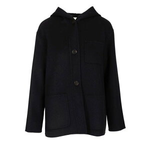 Max Mara Studio �}�b�N�X�}�[�� �X�e���f�B�I ���f�B�[�X �R�[�g 2616081021600651006 Wool, cashmere and silk hooded coat Blue IT34 IT36 IT38 IT40 IT42 IT44 IT46 IT48 IT50 IT52 IT54 �y���������E�֐ō��z