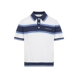 Casablanca �J�T�u�����J �����Y �|���V���c MSS26KW130401WHITE WHITE BLUE S M L �y���������E�֐ō��z
