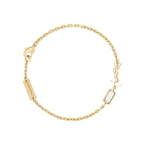 Saint Laurent �T�����[���� ���f�B�[�X �u���X���b�g 862050Y15268066 CASSANDRE CHARM BRACELET IN METAL AND RHINESTONE 8066 DORE/CRYSTAL M S �y���������E�֐ō��z