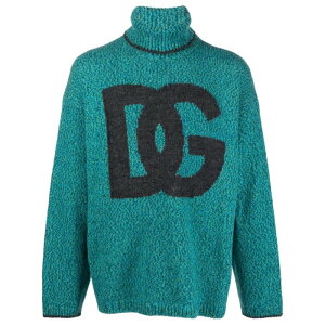 Dolce & Gabbana �h���`�F�K�b�o�[�i �����Y �j�b�g�E�Z�[�^�[�E�J�[�f�B�K�� GXR18TJFMN1S9001 Dolce & Gabbana Sweaters Blue Blue and green S M L �y���������E�֐ō��z