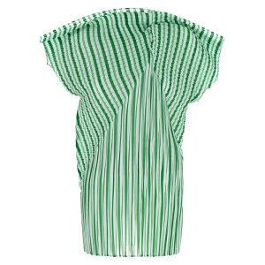 ISSEY MIYAKE �C�b�Z�C �~���P ���f�B�[�X �V���c�E�u���E�X IM58FJ13966 'Generic Stripes (Machine Pleats)' top Green 2 �y���������E�֐ō��z