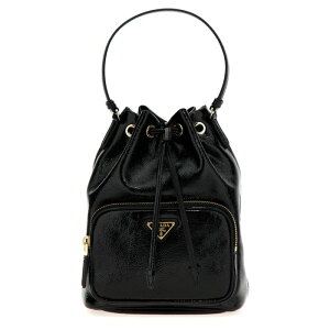Prada �v���_ ���f�B�[�X �n���h�o�b�O�E�V�����_�[�o�b�O 1BH038VUOM2DNTF0002 'Prada Duet' bucket bag Black onesize �y���������E�֐ō��z