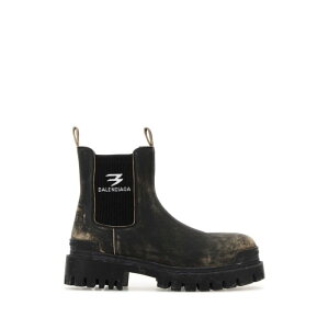 Balenciaga �o�����V�A�K �����Y �u�[�c 854082WB2281919 Slate leather Chelsea Strike ankle boots Black 40 41 42 43 44 45 �y���������E�֐ō��z