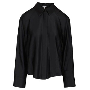 LOEWE ���G�x ���f�B�[�X �V���c�E�u���E�X S359Y05XGF5190 Cape shirt Blue FR30 FR32 FR34 FR36 FR38 FR40 FR42 FR44 FR46 FR48 FR50 FR52 FR54 FR56 FR58 �y���������E�֐ō��z
