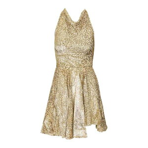 self-portrait �Z���t�E�|�[�g���C�g ���f�B�[�X �����s�[�X�E�h���X�E�I�[���C������ PF25060SGOLD Coupe Gold Thread Mini Dress Gold 10 6 �y���������E�֐ō��z