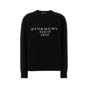 GIVENCHY �W�o���V�B ���f�B�[�X �j�b�g�E�Z�[�^�[�E�J�[�f�B�K�� BW90VD4ZSN001 Black wool blend sweater Black XS S M �y���������E�֐ō��z