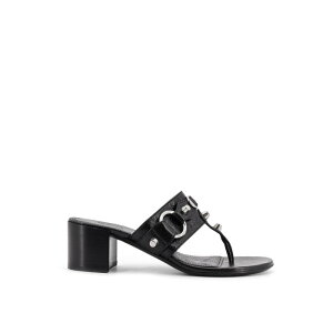 Balenciaga �o�����V�A�K ���f�B�[�X �T���_�� 828013WAD4V1080 City Tong Leather Heeled Sandals Black 36 37 38 39 �y���������E�֐ō��z